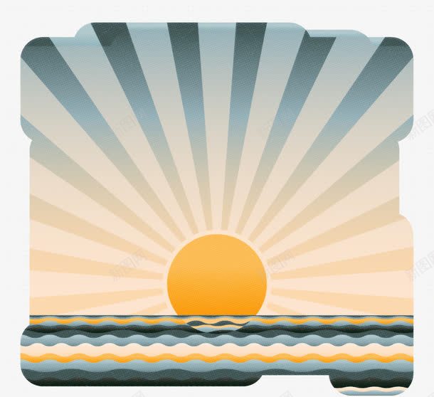 一个美丽的日落在海上的背景png免抠素材_新图网 https://ixintu.com 在海上 日落 美丽