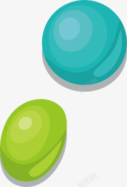 绿色珠子创意圆形珠子矢量图高清图片