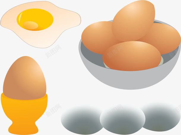 鸡蛋元素矢量图ai免抠素材_新图网 https://ixintu.com 土鸡蛋 蛋清 蛋黄 鲜鸡蛋 鸡蛋 矢量图