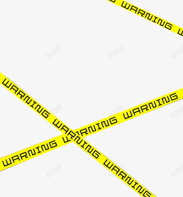 警告装饰png免抠素材_新图网 https://ixintu.com 字母 显眼 矩形 警告装饰 黄色 黑色