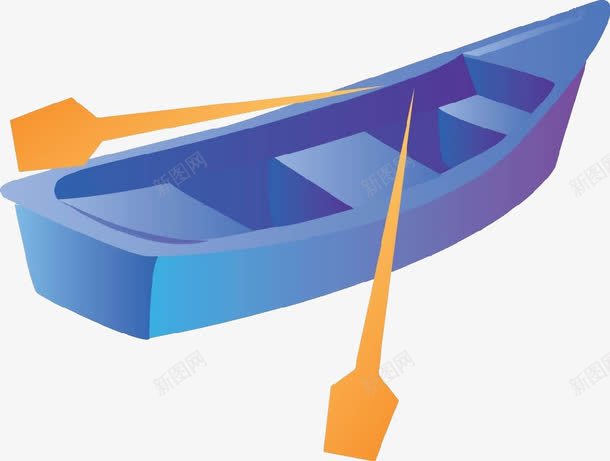 一只小船png免抠素材_新图网 https://ixintu.com 元素 划桨 水面 素材
