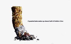 烟头禁烟广告素材