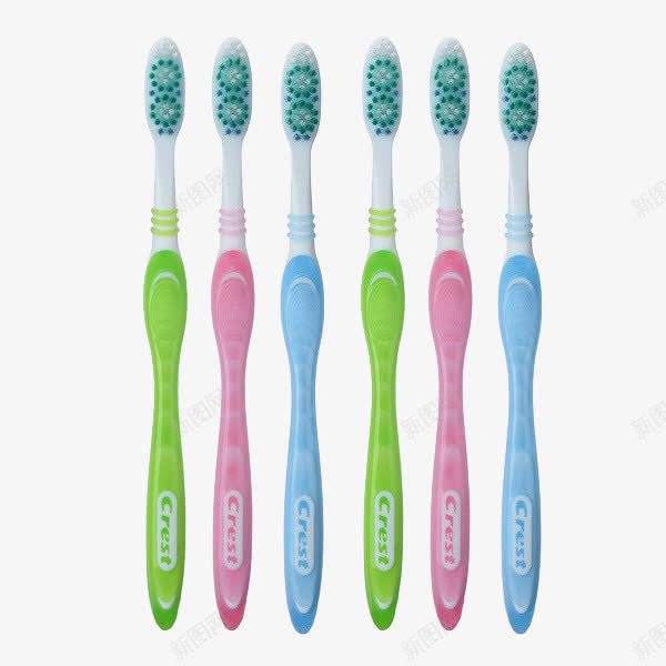 六个牙刷png免抠素材_新图网 https://ixintu.com 一排牙刷 洗漱 粉色 翠绿色 蓝色