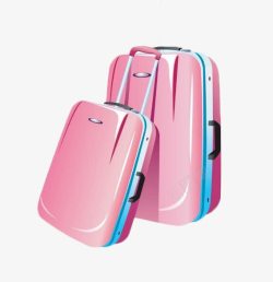 粉色行李箱包素材