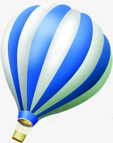 蓝色炫彩卡通热气球png免抠素材_新图网 https://ixintu.com 卡通 热气球 蓝色