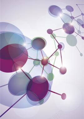 动感分子结构科技海报背景矢量图背景
