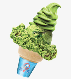 美味冰激淋绿茶冰激淋高清图片
