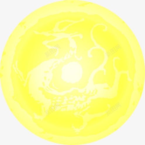 黄色圆月png免抠素材_新图网 https://ixintu.com 素材 黄色