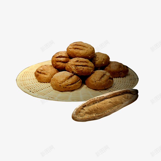 欧式烘烤的面包psd免抠素材_新图网 https://ixintu.com 圆形面包 欧式面包 烤面包 面包