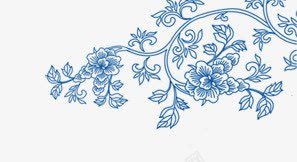 中国古风蓝色花朵装饰png免抠素材_新图网 https://ixintu.com 中国 古风 花朵 蓝色 装饰