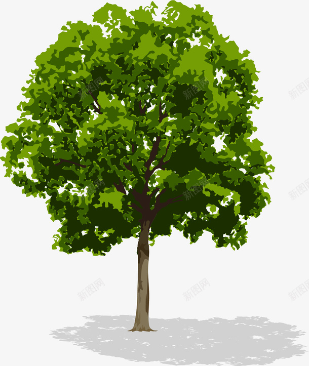 绿树矢量图eps免抠素材_新图网 https://ixintu.com 创意树木 树木 矢量绿树 绿树 矢量图
