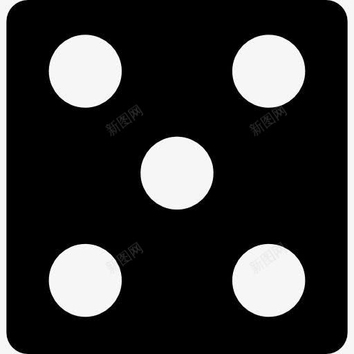 骰子的五点图标png_新图网 https://ixintu.com 五 仪表界面 广场 接口 游戏 点 骰子