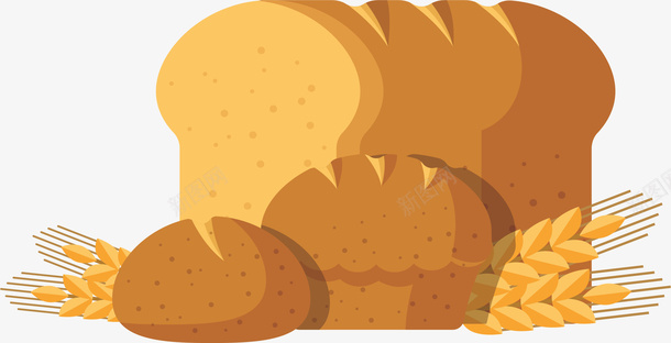 全麦手工切片面包矢量图ai免抠素材_新图网 https://ixintu.com 全麦面包 切片面包 手工面包 矢量png 面包 面包房 矢量图