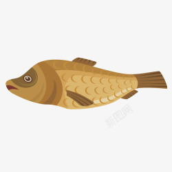 黄色小鱼水产矢量图素材