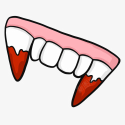 锋利的牙齿锋利的吸血鬼元素矢量图高清图片