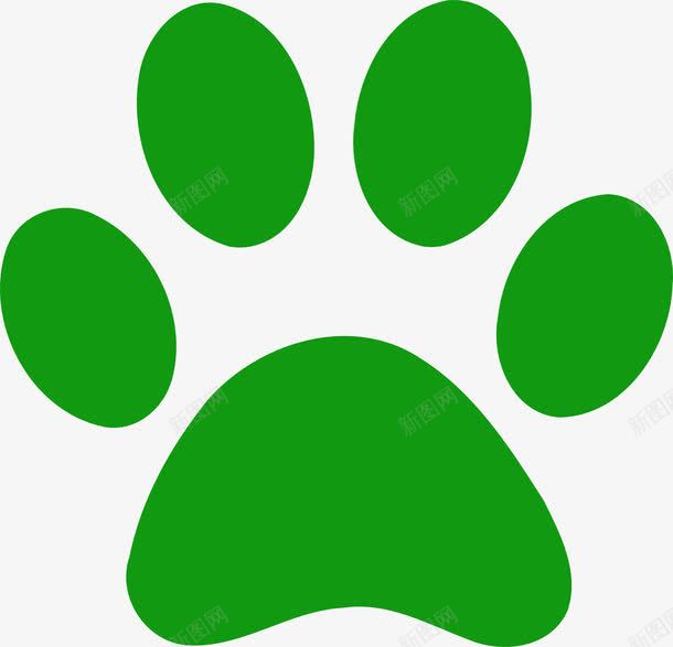 绿色熊脚印png免抠素材_新图网 https://ixintu.com 熊 绿色 脚印 装饰
