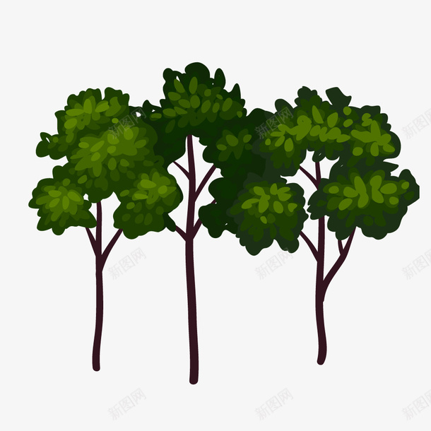 绿色树木树林矢量图ai免抠素材_新图网 https://ixintu.com 树木 树林 绿色 绿色树林 矢量图