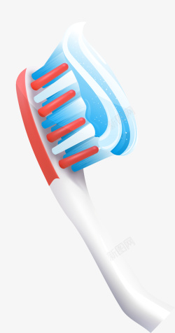 小清新牙刷牙刷头图案高清图片