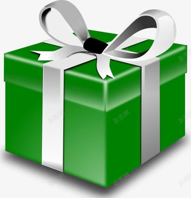 绿色的卡通带蝴蝶结的礼物盒png免抠素材_新图网 https://ixintu.com 卡通 礼物 绿色 绿色卡通 蝴蝶结
