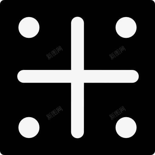方形符号与跨内部和四点图标png_新图网 https://ixintu.com 交叉 仪表界面 广场 形状 点 界面 符号