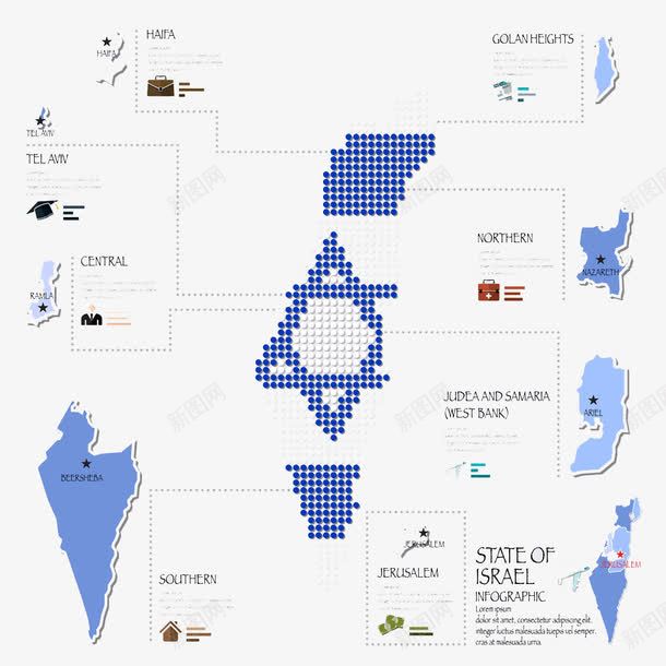 以色列元素信息分界png免抠素材_新图网 https://ixintu.com 以色列元素信息分界 分界 划分 区别 国家 国界线 地域线 高清免扣
