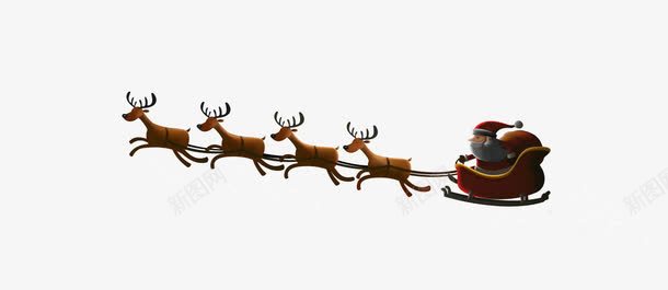 圣诞老人和鹿png免抠素材_新图网 https://ixintu.com 圣诞元素 圣诞老人 圣诞鹿