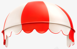红色的泳帽手绘卡通泳帽高清图片