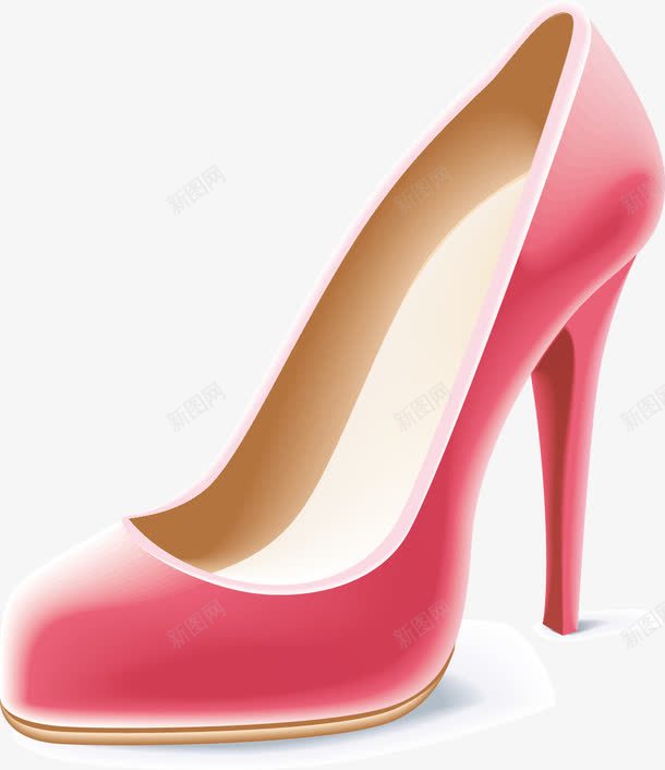 手绘高跟鞋png免抠素材_新图网 https://ixintu.com 手绘图案 粉色 鞋子 高跟鞋