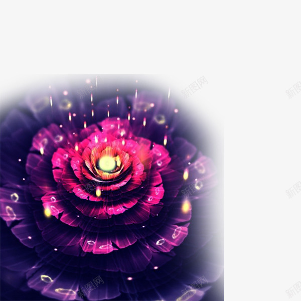 紫色浪漫大气花朵装饰png免抠素材_新图网 https://ixintu.com 大气 浪漫 紫色 花朵 装饰