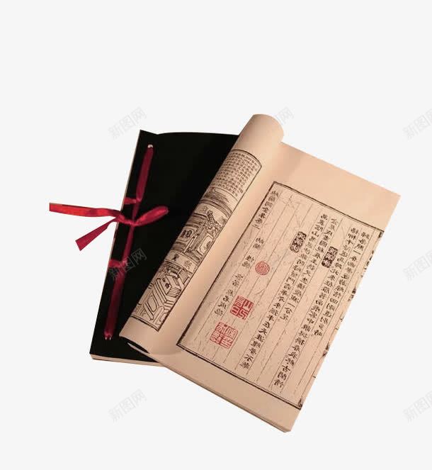 中国风古书装饰图案png免抠素材_新图网 https://ixintu.com 中国风 书籍 免抠PNG 古书 古老的书本 素材 装饰图案