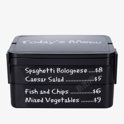 分格饭盒黑色多层寿司盒高清图片