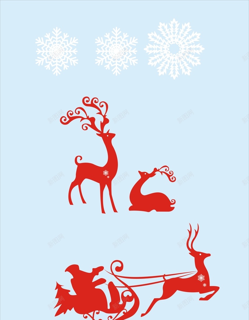 圣诞模板背景cdr设计背景_新图网 https://ixintu.com 商务 圣诞 圣诞素材图片下载 圣诞素材模板下载 圣诞老人 科幻 科技 雪花 鹿