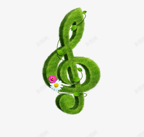 绿色音乐符号元素png免抠素材_新图网 https://ixintu.com 元素 符号 绿色 音乐