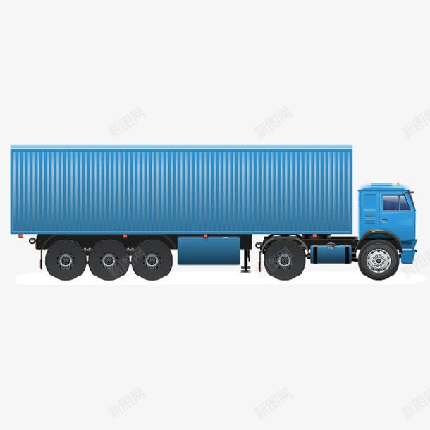 卡车png免抠素材_新图网 https://ixintu.com 蓝色 货车 重型卡车