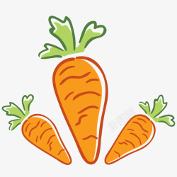 胡苍翼彩色手绘胡萝卜食物元素高清图片