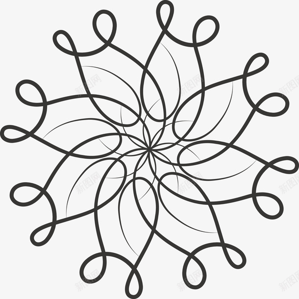 线性花纹图标png_新图网 https://ixintu.com 几何手绘 手绘花 旋纹 矢量花 矢量花纹 线性花 花 花朵 花纹 花纹图 螺旋花 装饰