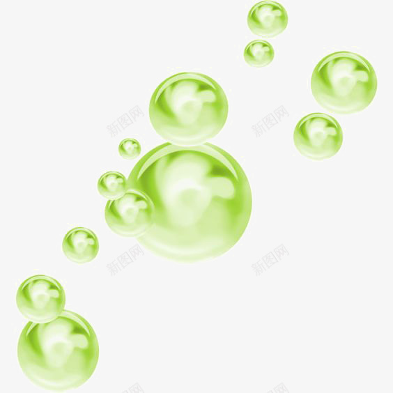 绿色泡泡png免抠素材_新图网 https://ixintu.com 气泡 泡泡 漂浮的气泡 漂浮素材