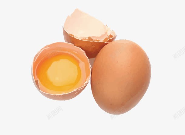 鸡蛋和鸡蛋黄png免抠素材_新图网 https://ixintu.com 禽蛋类 蛋黄 食材 鸡蛋矢量