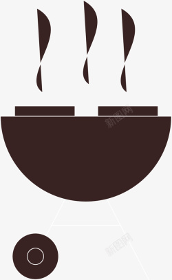 铁炉铁炉烤肉矢量图图标高清图片