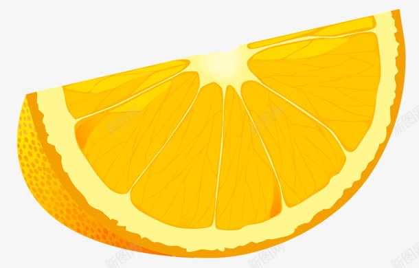 手绘橙子瓣png免抠素材_新图网 https://ixintu.com 手绘 橙子瓣 甜橙 黄色