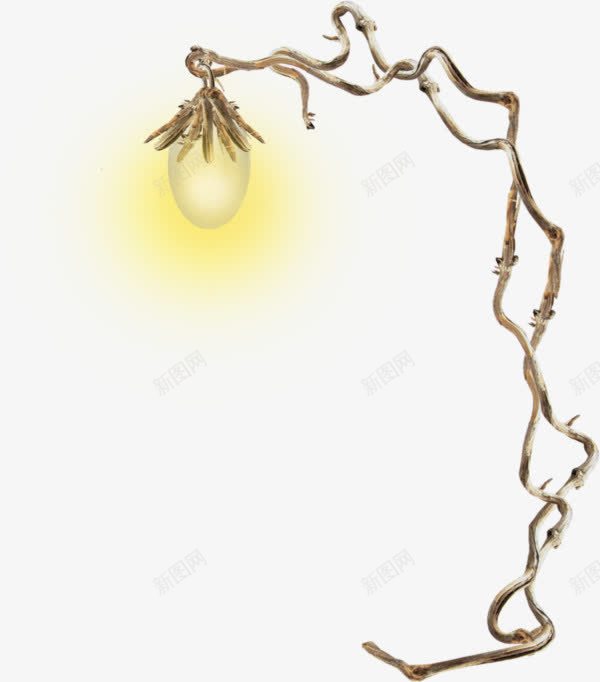 照明的灯具png免抠素材_新图网 https://ixintu.com 卡通 手绘 灯具 黄色