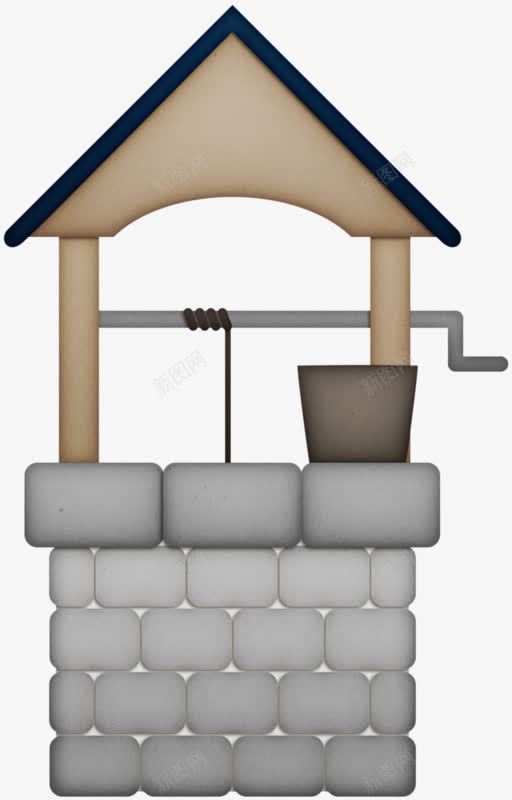 卡通简约复古水井房png免抠素材_新图网 https://ixintu.com 卡通简约 复古简约 水井 简约卡通 简约复古