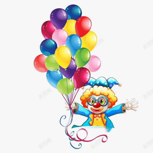 拿气球的小丑png免抠素材_新图网 https://ixintu.com joker 人物 小丑 拿起球