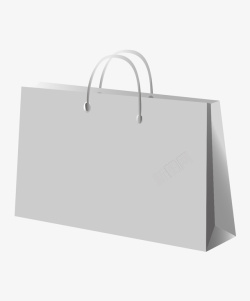 灰色购物袋扁平灰色购物袋矢量图高清图片