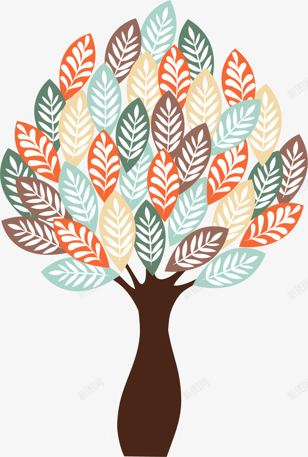 装饰树矢量图ai免抠素材_新图网 https://ixintu.com 彩色 树 树木 装饰 装饰画 矢量图