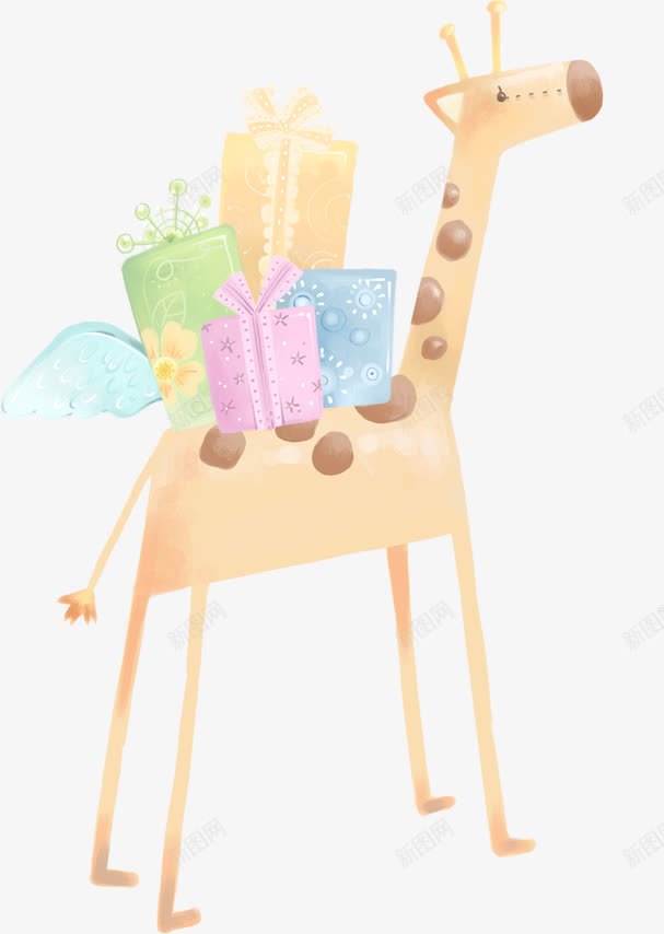 创意扁平彩绘几何形状创意动物长颈鹿png免抠素材_新图网 https://ixintu.com 几何 创意 动物 形状 彩绘 扁平 长颈鹿