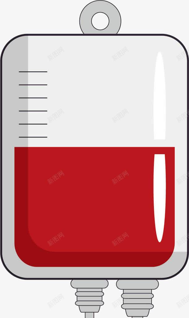 红色血袋装饰png免抠素材_新图网 https://ixintu.com 创意 医用 医疗 卡通手绘 水彩 红色 血液 血袋