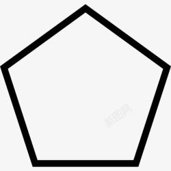 几何外形五角大厦外形图标高清图片