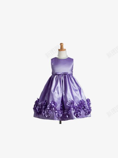 裙子png免抠素材_新图网 https://ixintu.com 儿童 紫色 连衣裙