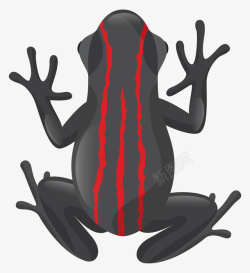 红裤子青蛙手绘红灰色青蛙高清图片